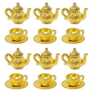 Honbay 40PCS Metal Teapot Tea Cup Charms Pendant Antique Silver Plated Coffee M